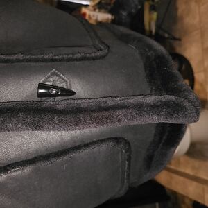 Jordan Craig Black Jacket with Textured Fabric and Reinforced Edging